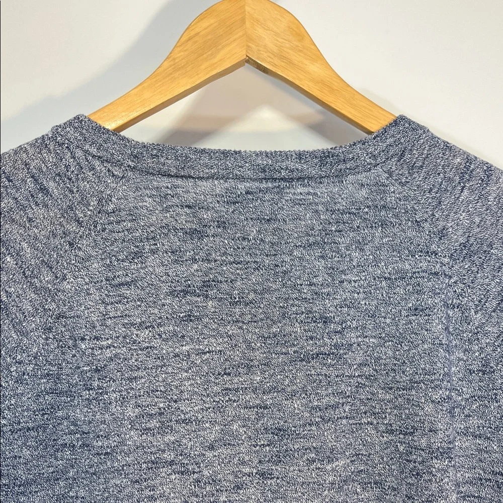 J. Crew luxury linen cotton Blue Knit Top